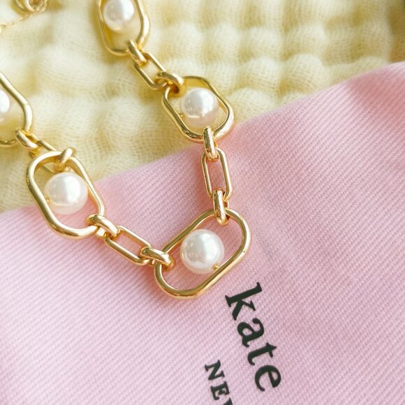 NEW Kate Spade Gold Pearl Glamorous Strands Bracelet - Picture 2 of 4